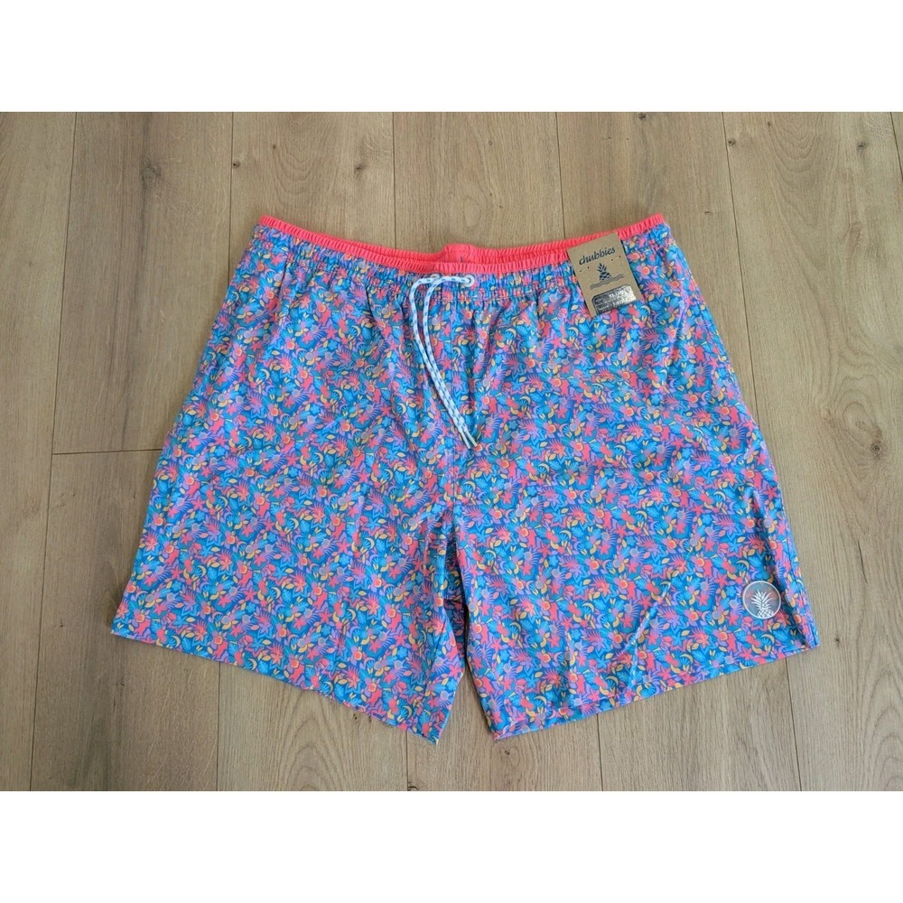Chubbies Men's 2XL "In The Spades" 7" Inseam Swim Trunks W/ Mesh Liner NWT